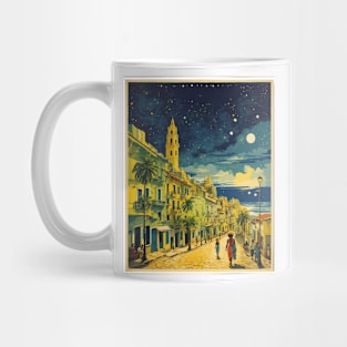 Recife Brazil Starry Night Vintage Tourism Travel Poster Art Mug